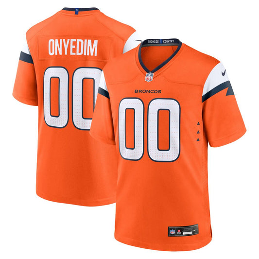 Tyler Onyedim Denver Broncos Nike Orange Game Jersey