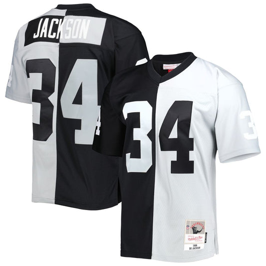 Bo Jackson Las Vegas Raiders Mitchell & Ness Black/Silver 1988 Split Legacy Replica Jersey