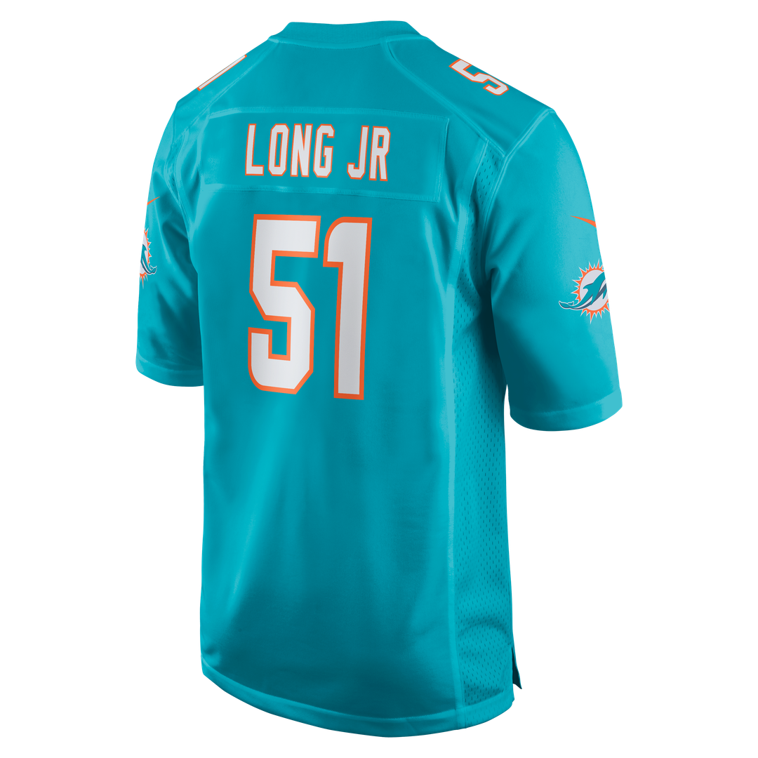 David Long Jr. Miami Dolphins Nike Aqua Game Jersey