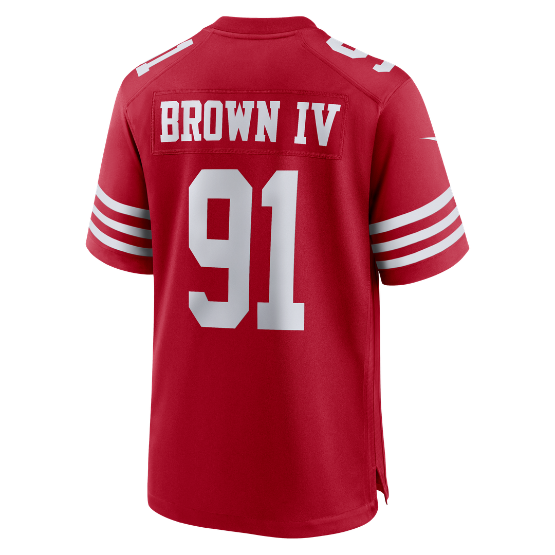 Earnest Brown IV San Francisco 49ers Nike Scarlet Team Game Jersey