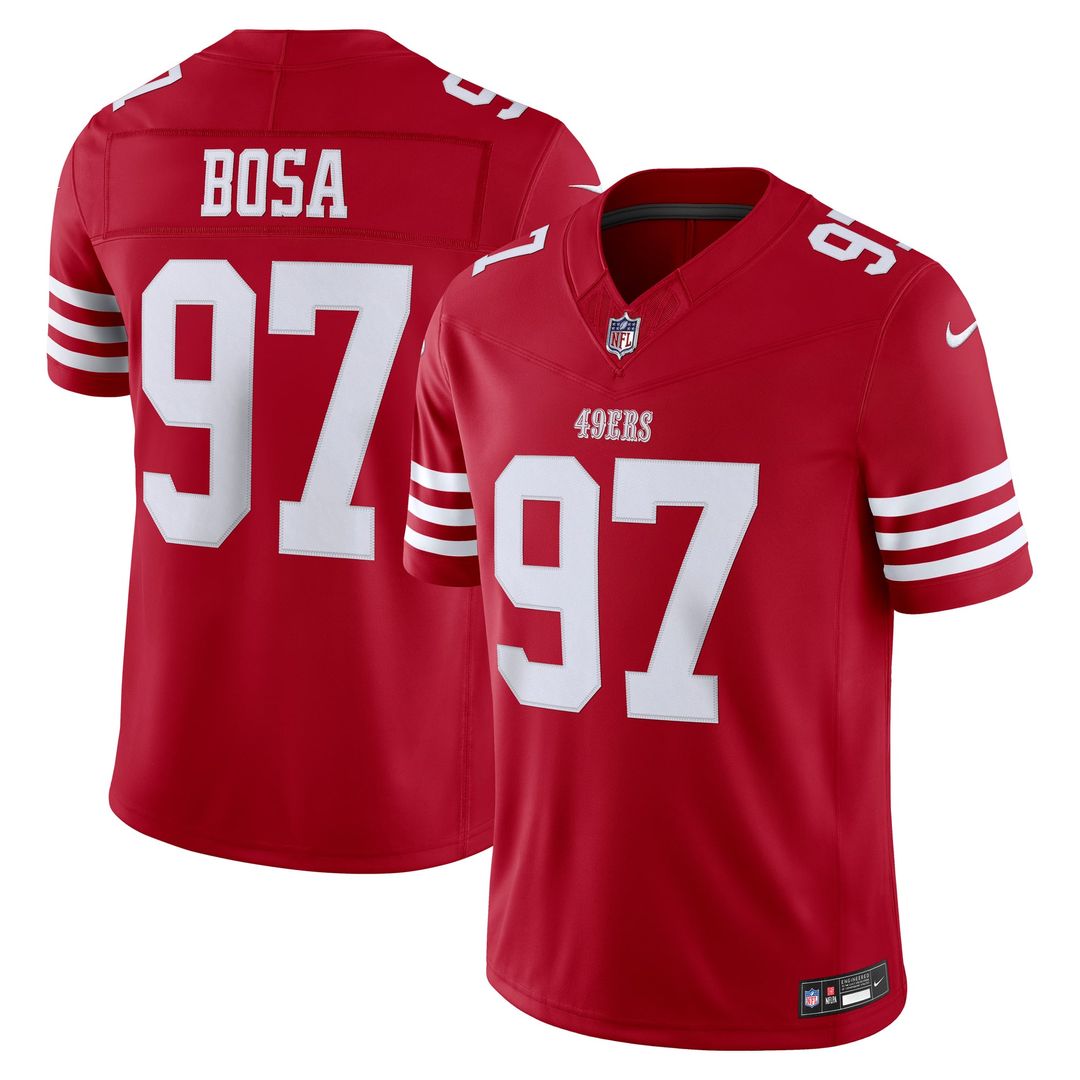 Nick Bosa San Francisco 49ers Nike Scarlet Team Vapor F.U.S.E. Stitched Limited Jersey