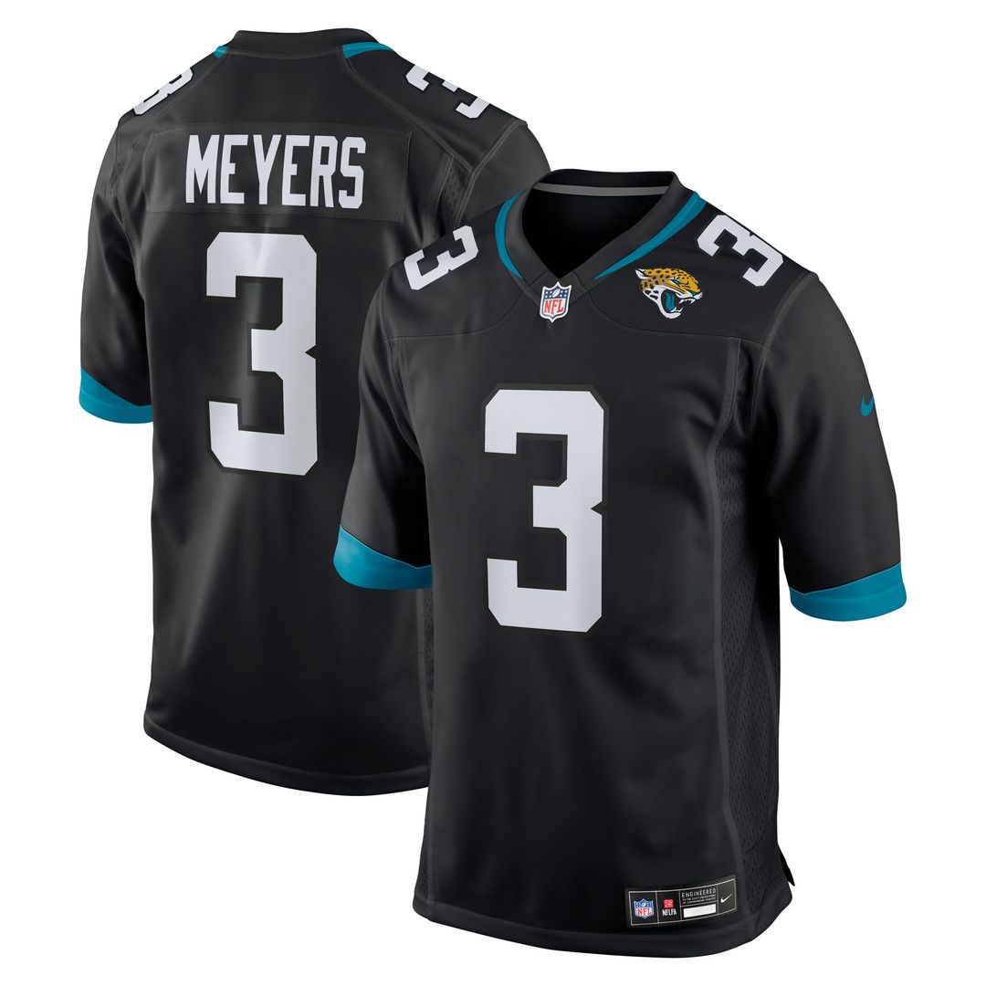 Jakobi Meyers Jacksonville Jaguars Nike Black Alternate Game Jersey