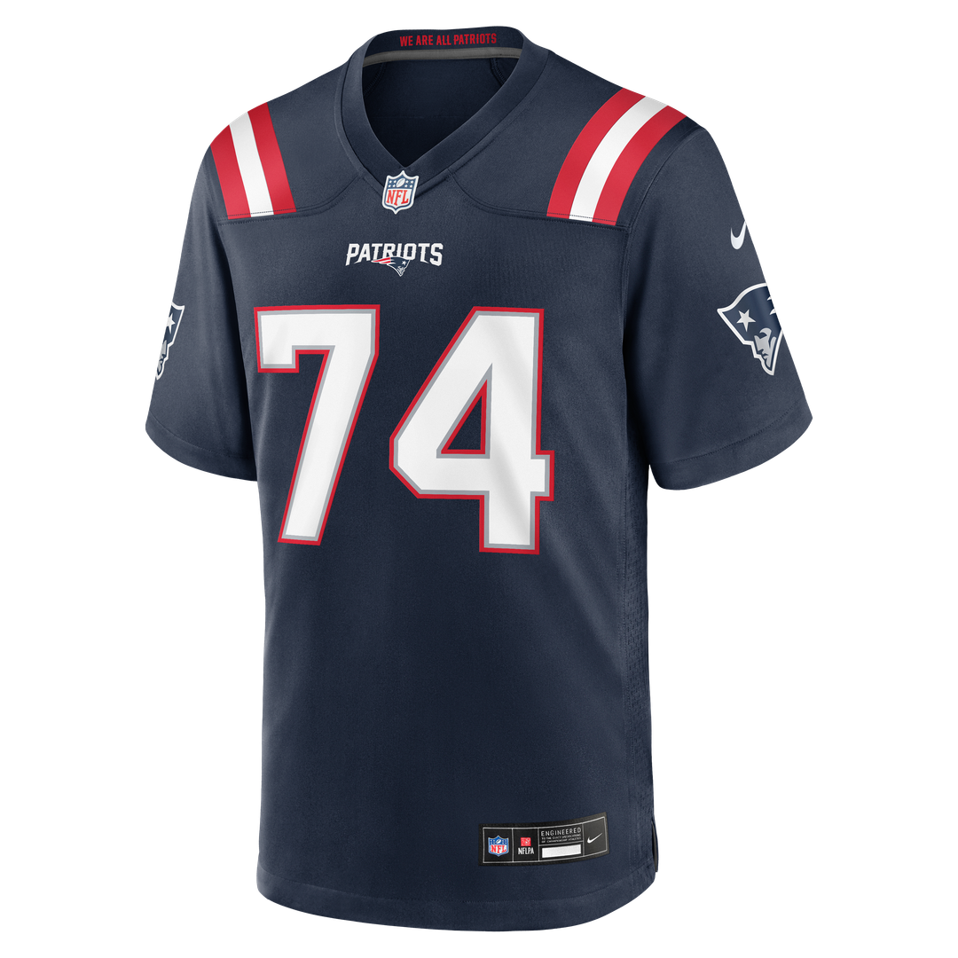 Caleb Lomu New England Patriots Nike Navy Team Game Jersey
