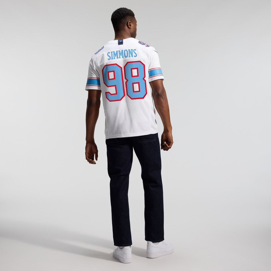 Jeffery Simmons Tennessee Titans Nike White Vapor F.U.S.E. Stitched Limited Jersey