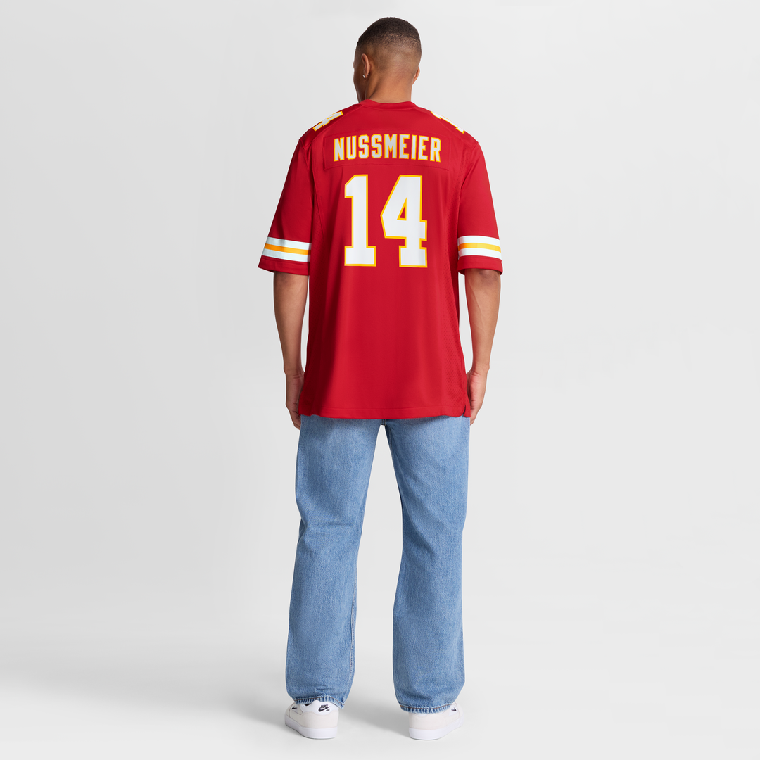 Garrett Nussmeier Kansas City Chiefs Nike Red Game Jersey