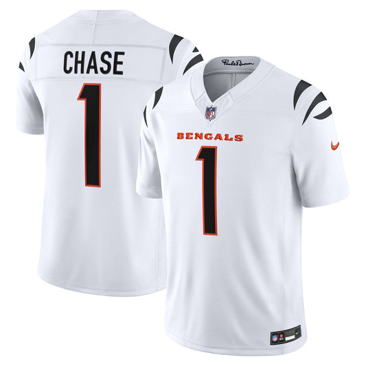 Ja'Marr Chase Cincinnati Bengals Nike White Vapor F.U.S.E. Stitched Limited Jersey