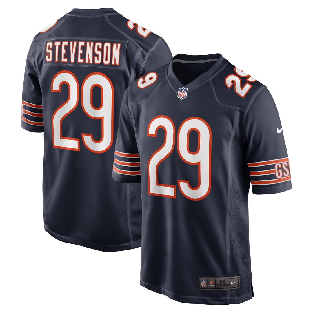 Tyrique Stevenson Chicago Bears Nike Navy Game Jersey