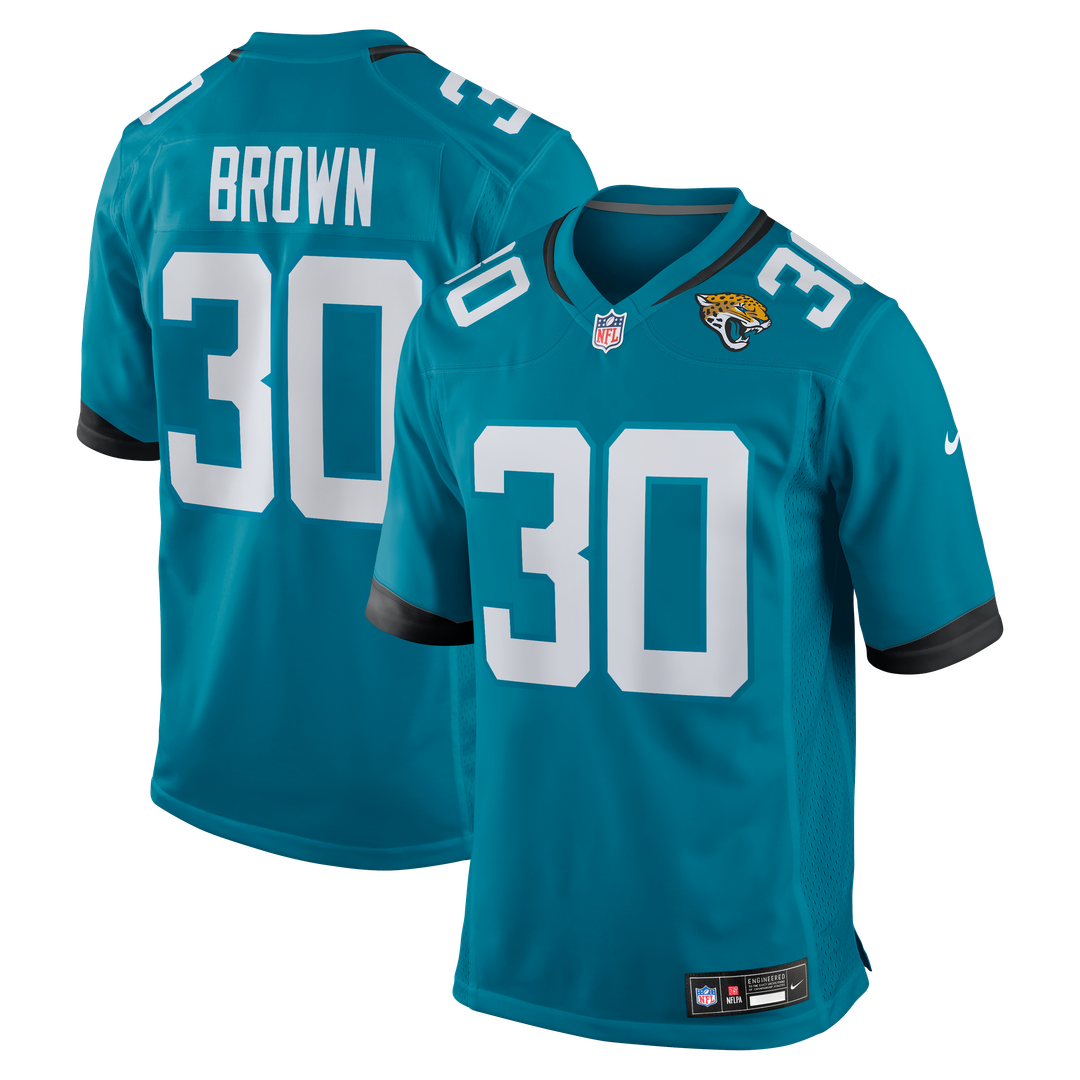 Montaric Brown Jacksonville Jaguars Nike Teal Game Player Jersey