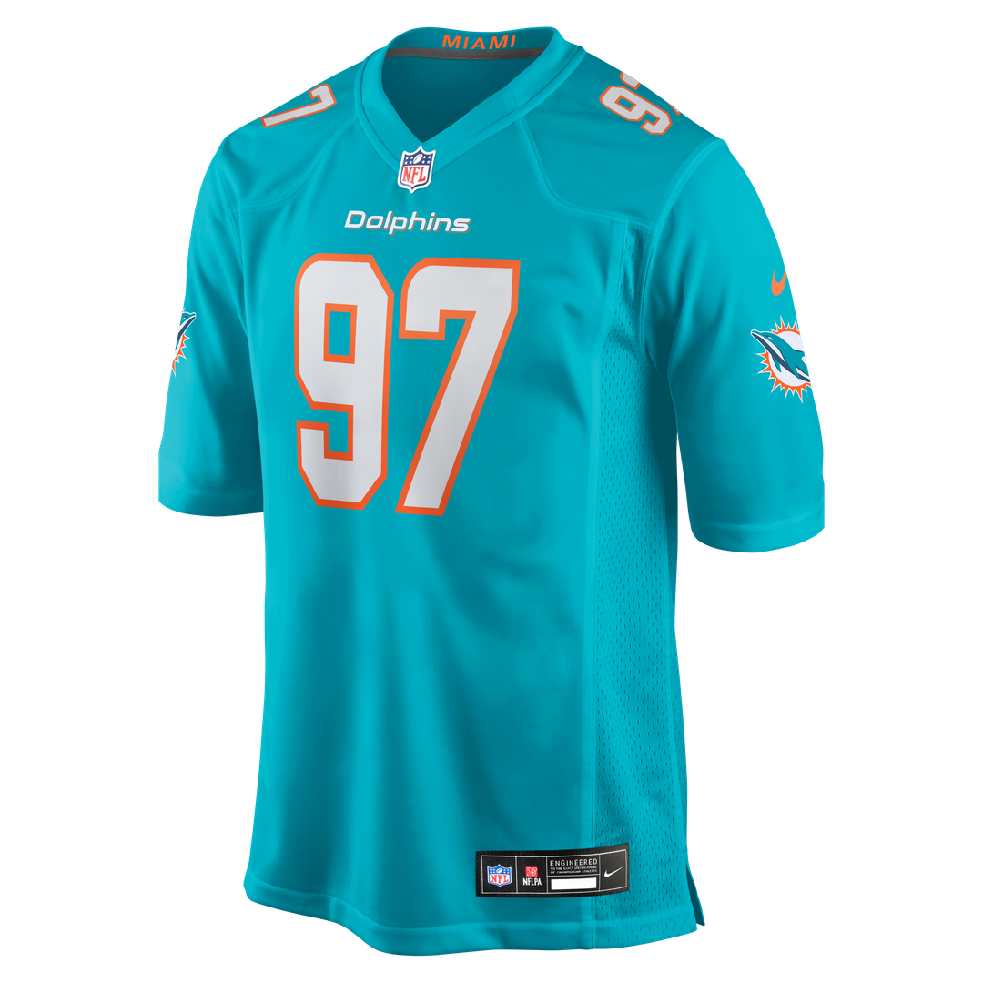 Rashard Lawrence Miami Dolphins Nike Aqua Team Game Jersey