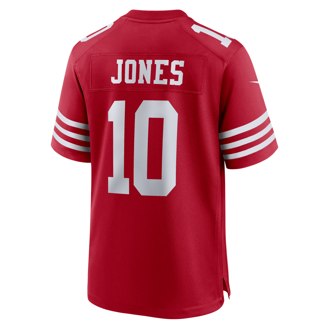 Mac Jones San Francisco 49ers Nike Scarlet Team Game Jersey