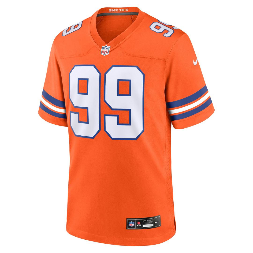 Zach Allen Denver Broncos Nike Orange Alternate Game Jersey