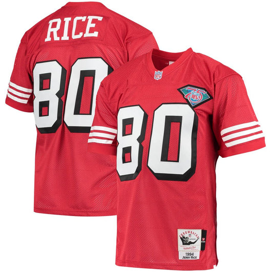 Jerry Rice San Francisco 49ers 1994 Mitchell & Ness Scarlet Authentic Throwback Retired Player Jersey