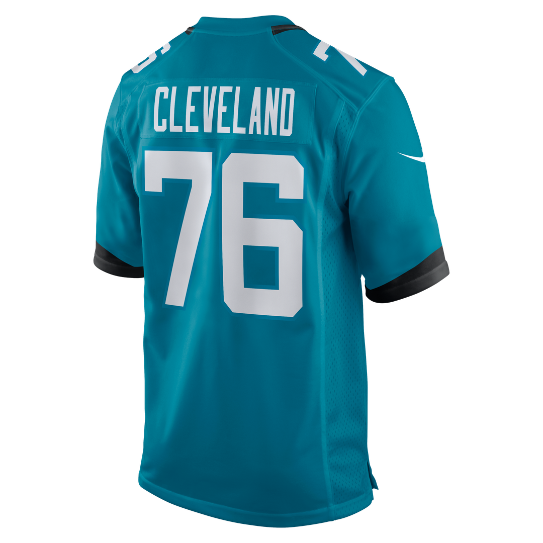 Ezra Cleveland Jacksonville Jaguars Nike Teal Game Jersey
