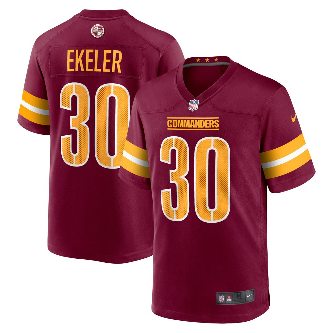 Austin Ekeler Washington Commanders Nike Burgundy Game Player Jersey