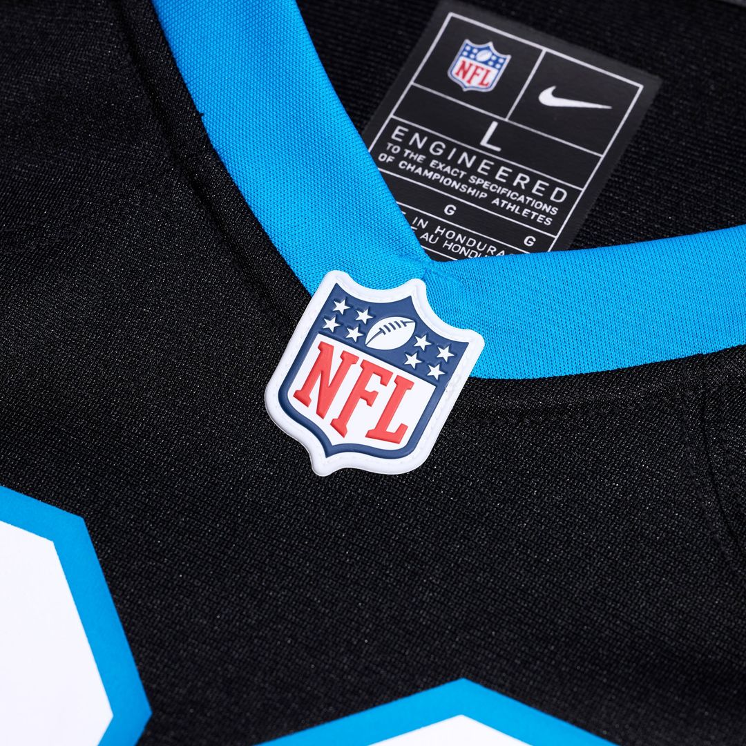 Tershawn Wharton Carolina Panthers Nike Black Team Game Jersey