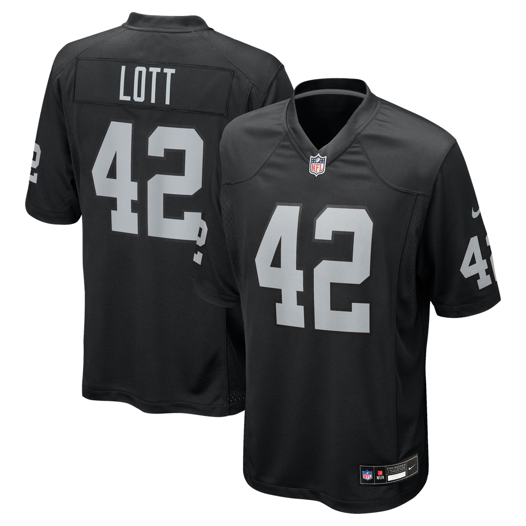 Ronnie Lott Las Vegas Raiders Nike Black Game Retired Player Jersey