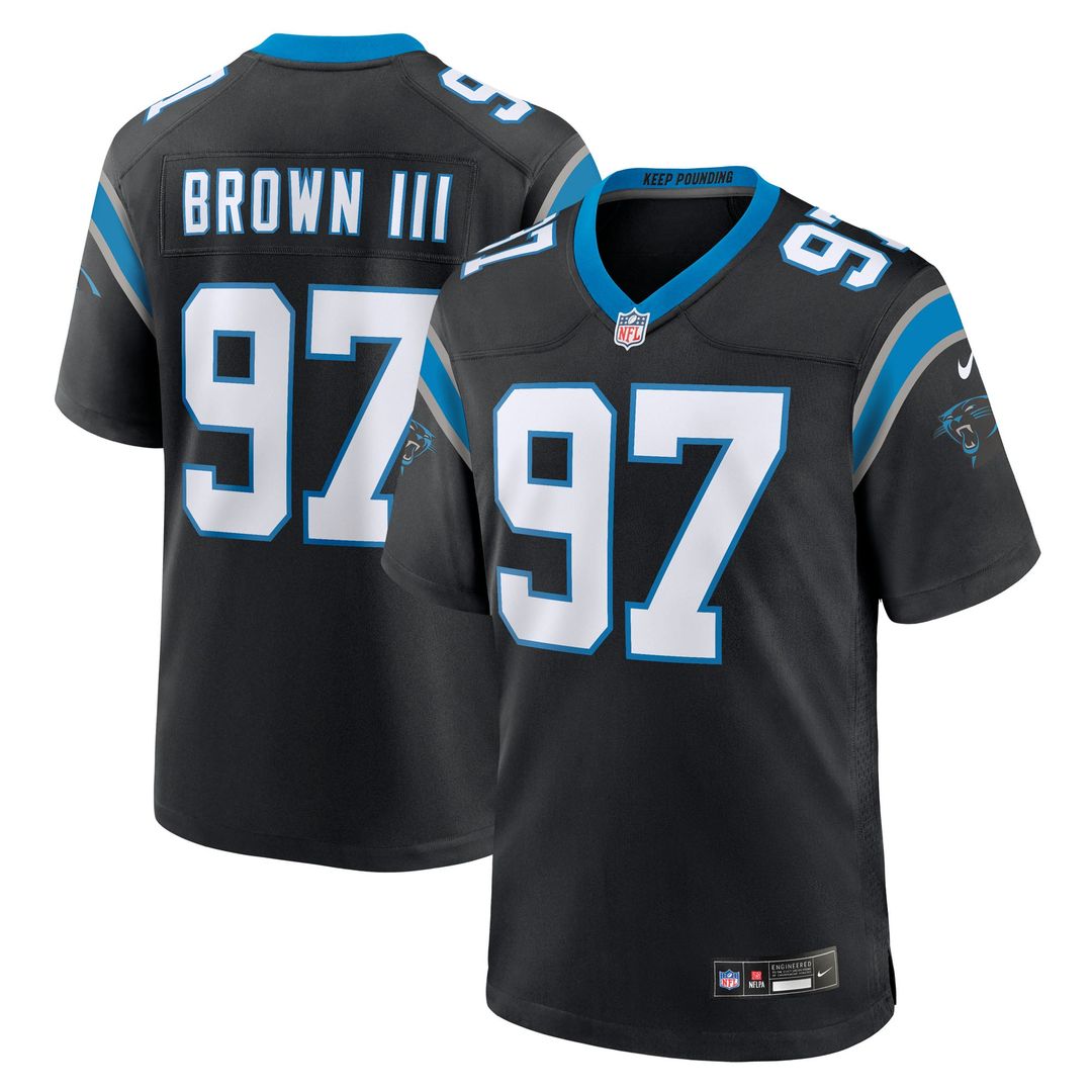 Bobby Brown III Carolina Panthers Nike Black Team Game Jersey