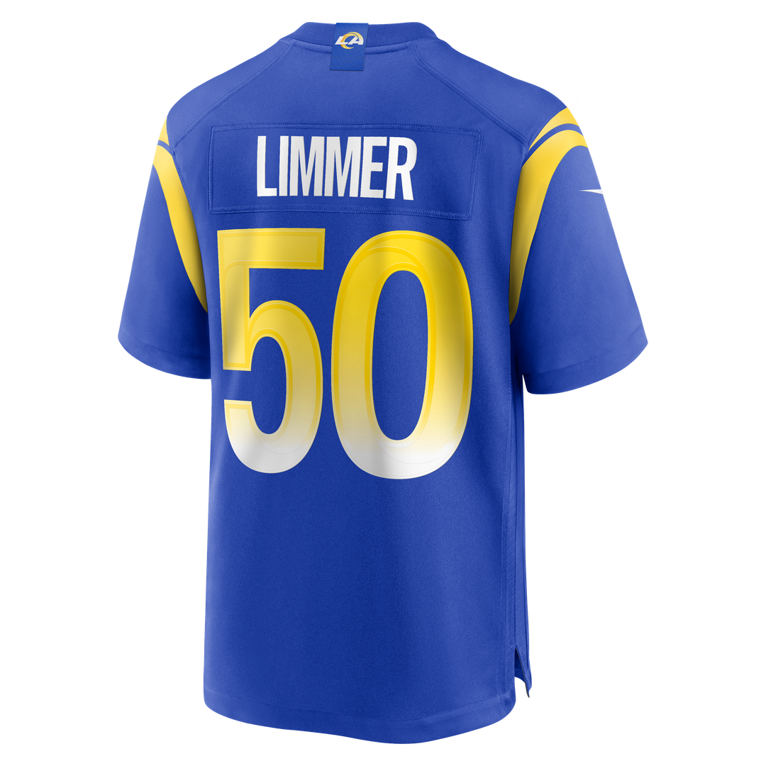 Beaux Limmer Los Angeles Rams Nike Royal Team Game Jersey