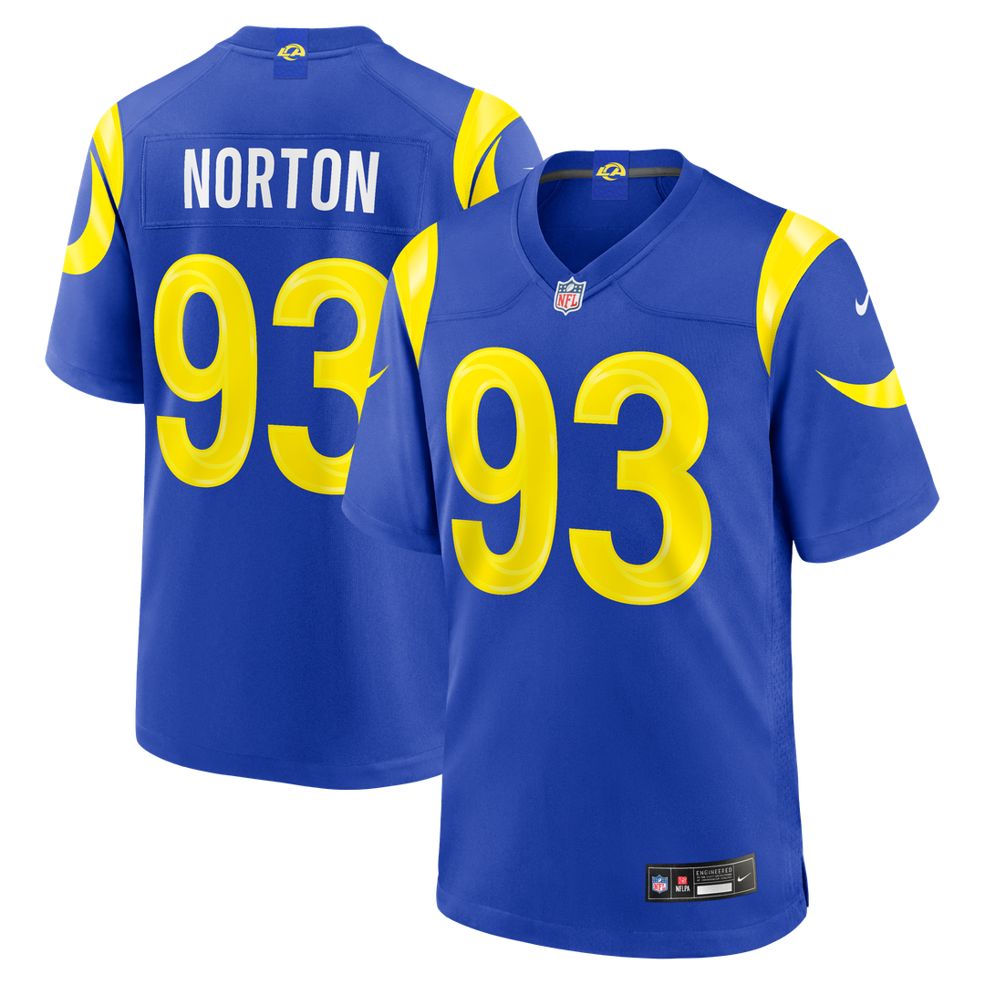 Bill Norton Los Angeles Rams Nike Royal Team Game Jersey