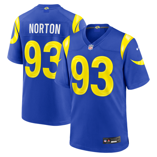 Bill Norton Los Angeles Rams Nike Royal Team Game Jersey