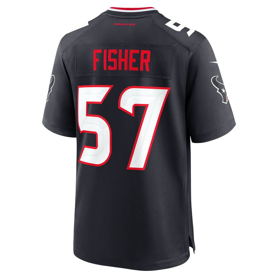 Blake Fisher Houston Texans Nike Navy Team Game Jersey