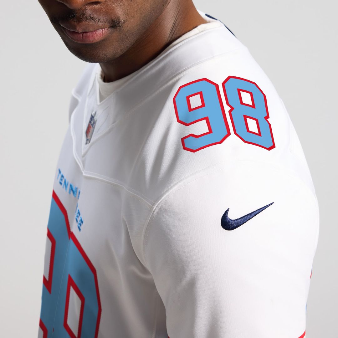 Jeffery Simmons Tennessee Titans Nike White Vapor F.U.S.E. Stitched Limited Jersey