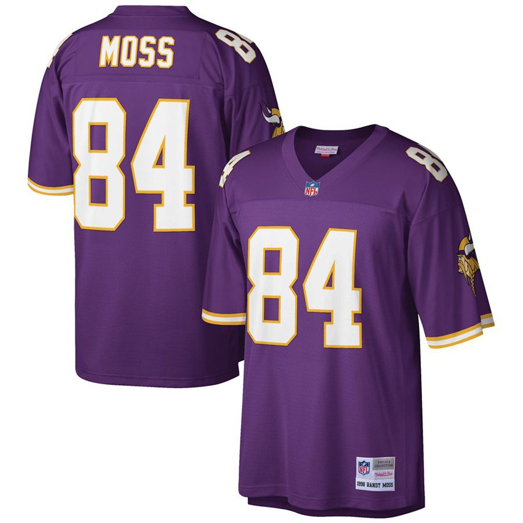 Randy Moss Minnesota Vikings Mitchell & Ness Purple Big & Tall 1998 Retired Player Replica Jersey