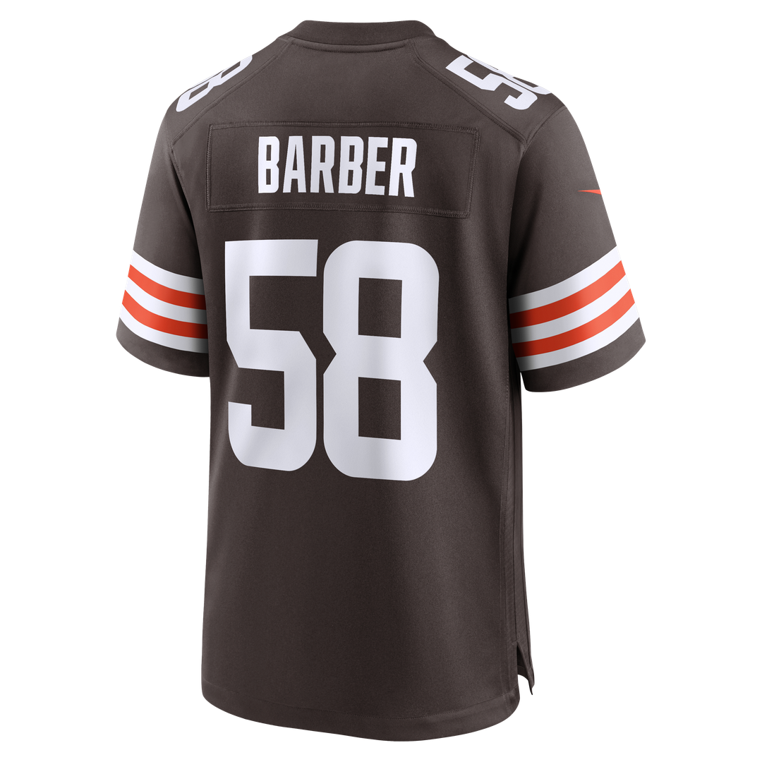 Austin Barber Cleveland Browns Nike Brown Team Game Jersey