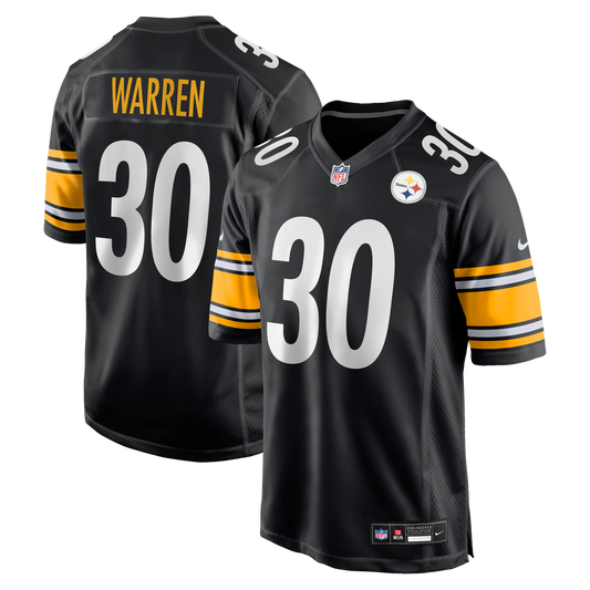 Jaylen Warren Pittsburgh Steelers Nike Black Game Player Jersey