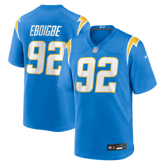 Justin Eboigbe Los Angeles Chargers Nike Powder Blue Team Game Jersey