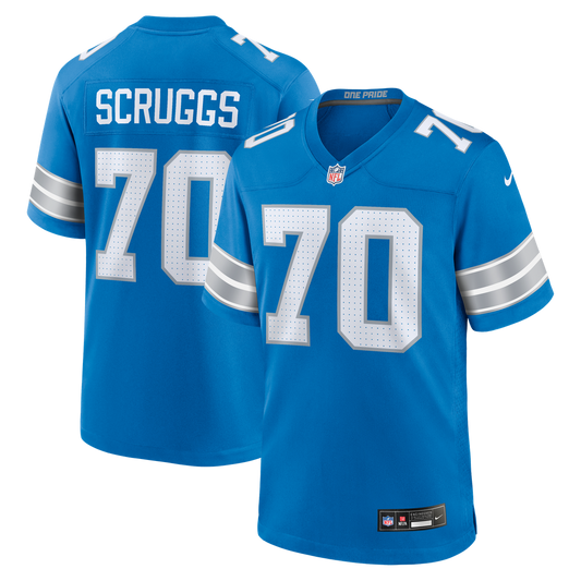 Juice Scruggs Detroit Lions Nike Blue Team Game Jersey