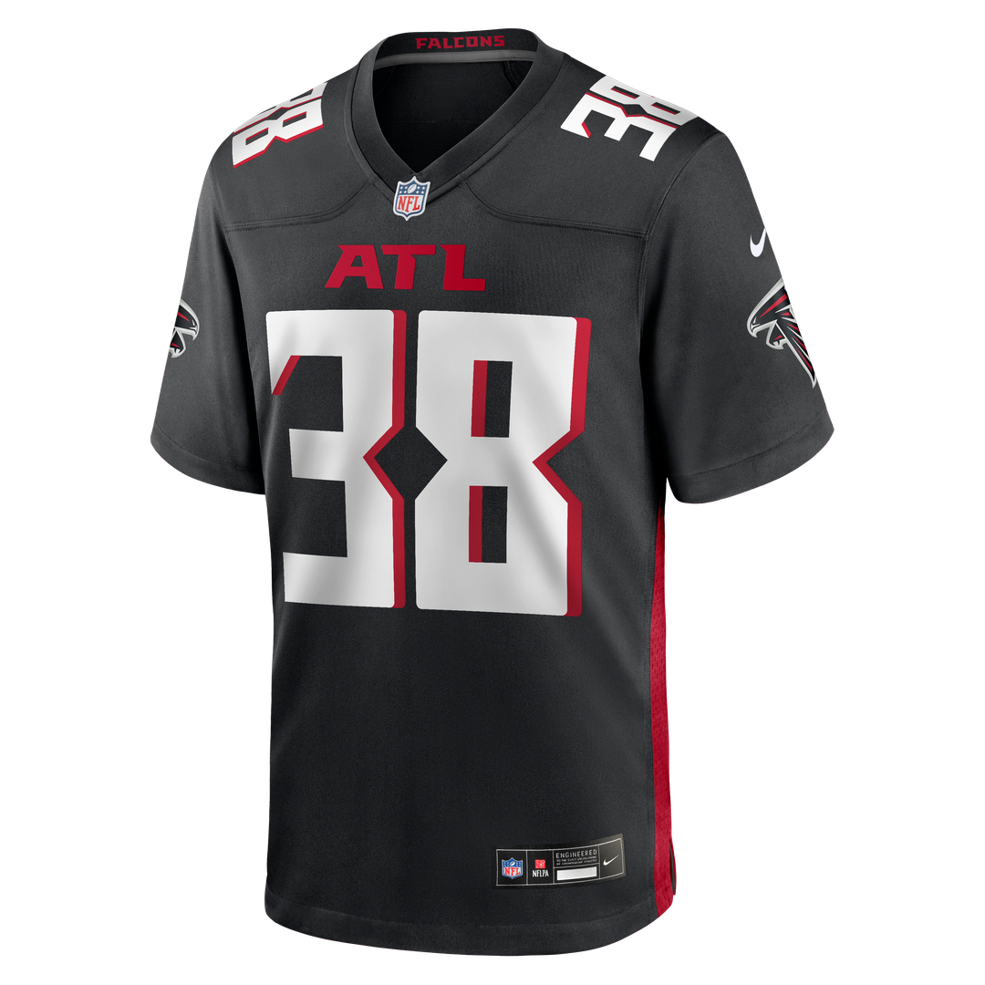 Nathan Carter Atlanta Falcons Nike Black Team Game Jersey