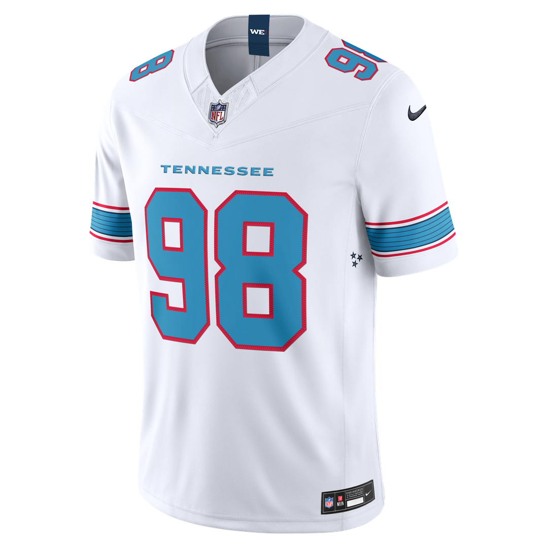 Jeffery Simmons Tennessee Titans Nike White Vapor F.U.S.E. Stitched Limited Jersey