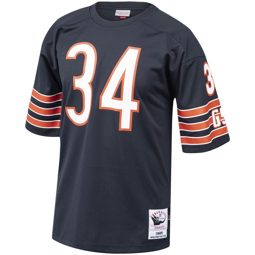 Walter Payton Chicago Bears 1985 Mitchell & Ness Navy Authentic Throwback Retired Player Jersey