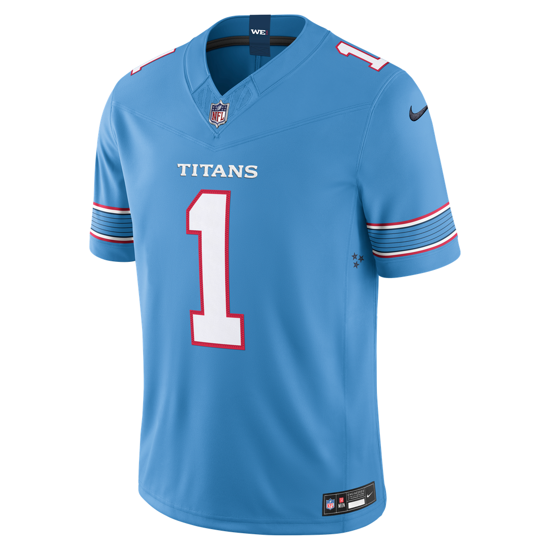 Cameron Ward Tennessee Titans Nike Light Blue Team Vapor F.U.S.E. Stitched Limited Jersey
