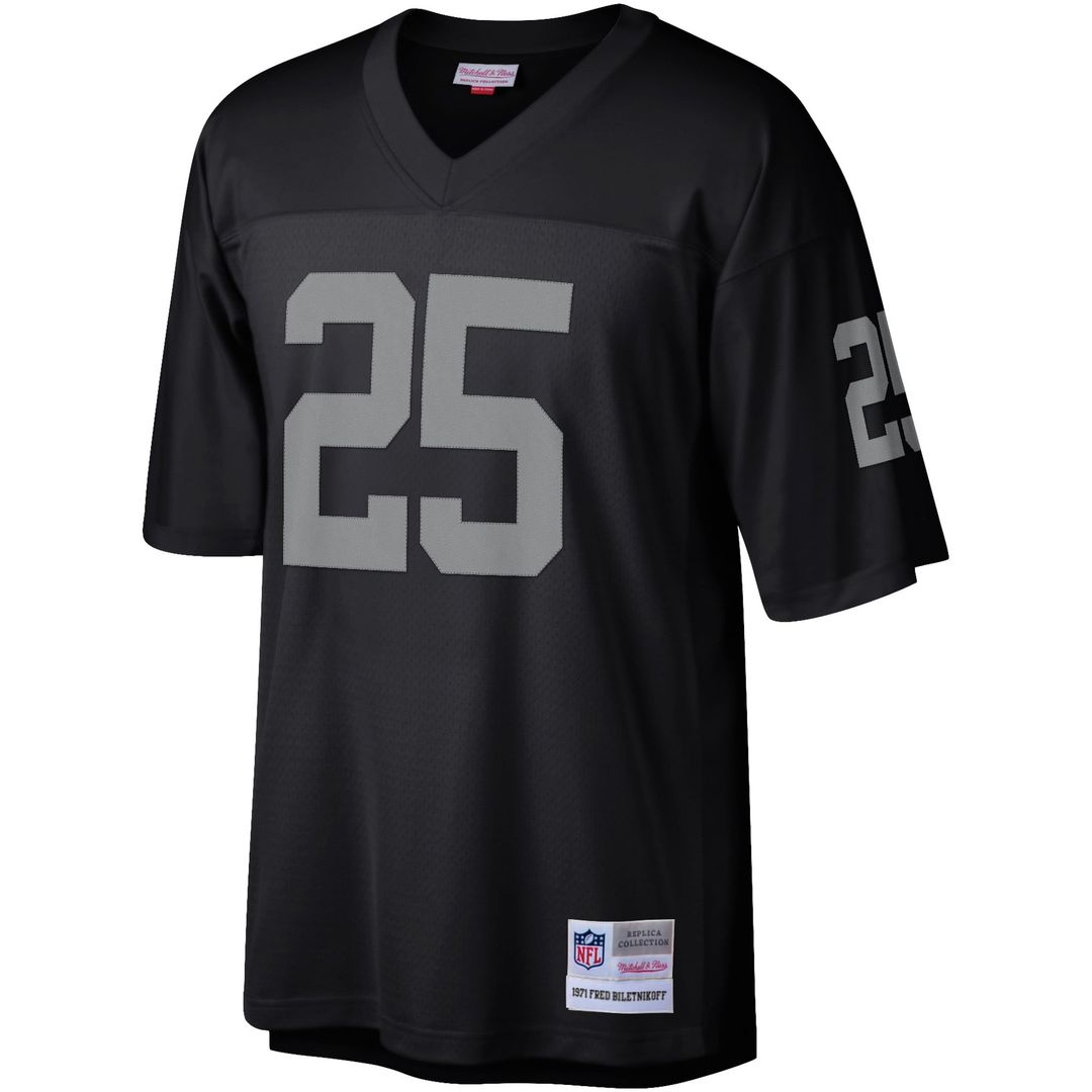 Fred Biletnikoff Las Vegas Raiders Mitchell & Ness Black Legacy Replica Jersey