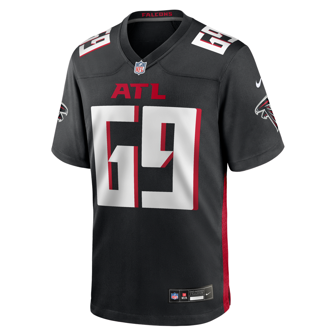 Jack Nelson Atlanta Falcons Nike Black Team Game Jersey