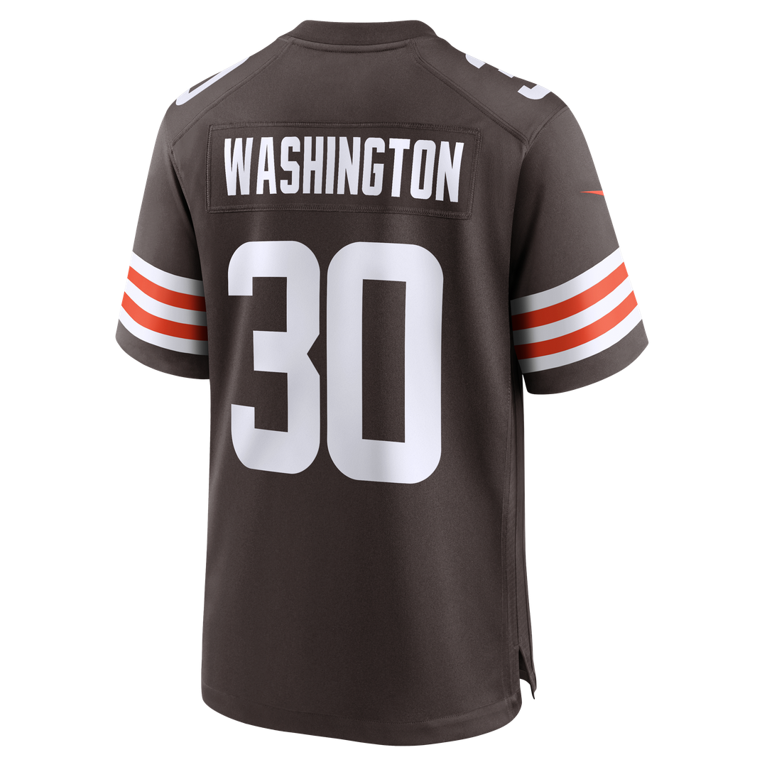 Zion Washington Cleveland Browns Nike Brown Team Game Jersey