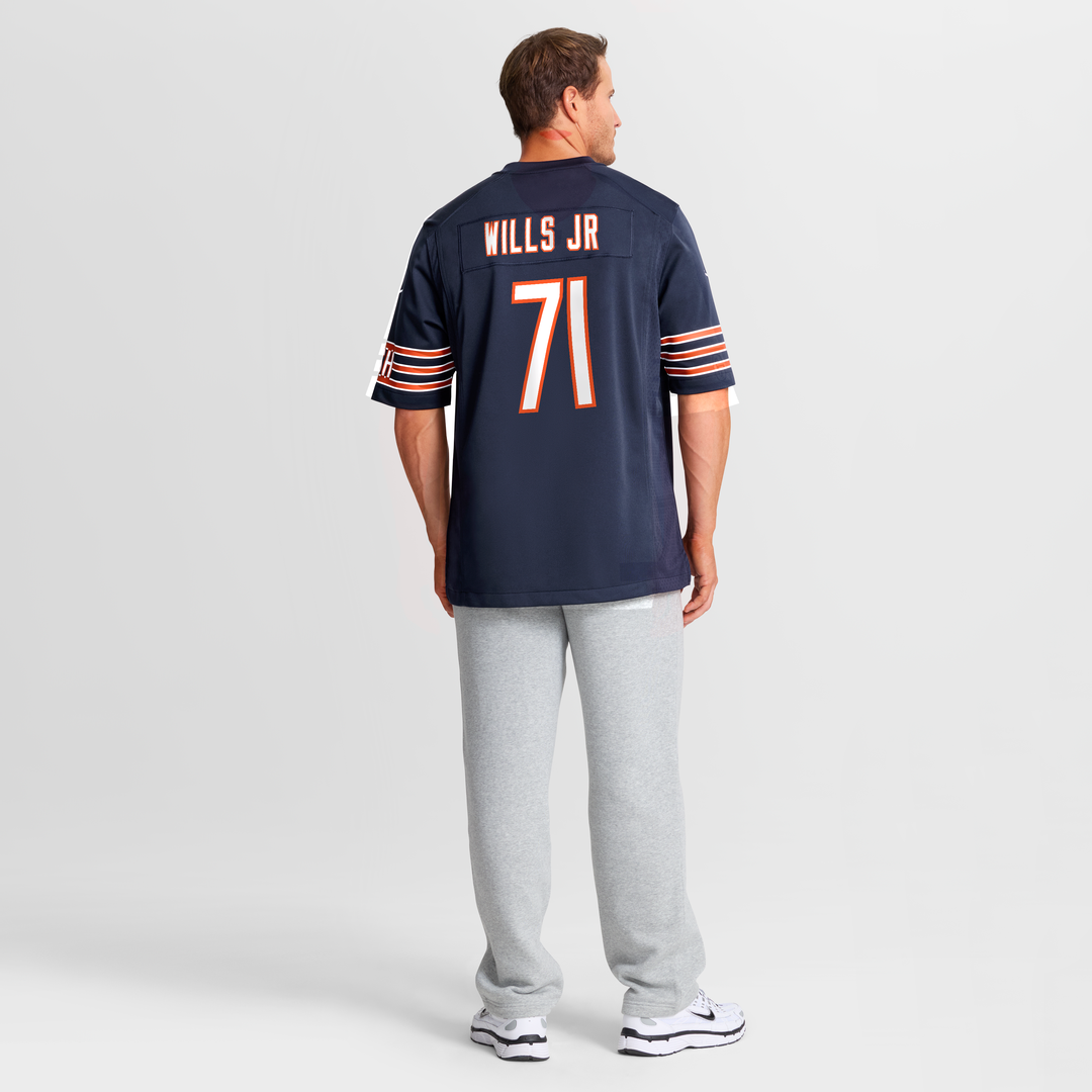 Jedrick Wills Jr. Chicago Bears Nike Navy Team Game Jersey