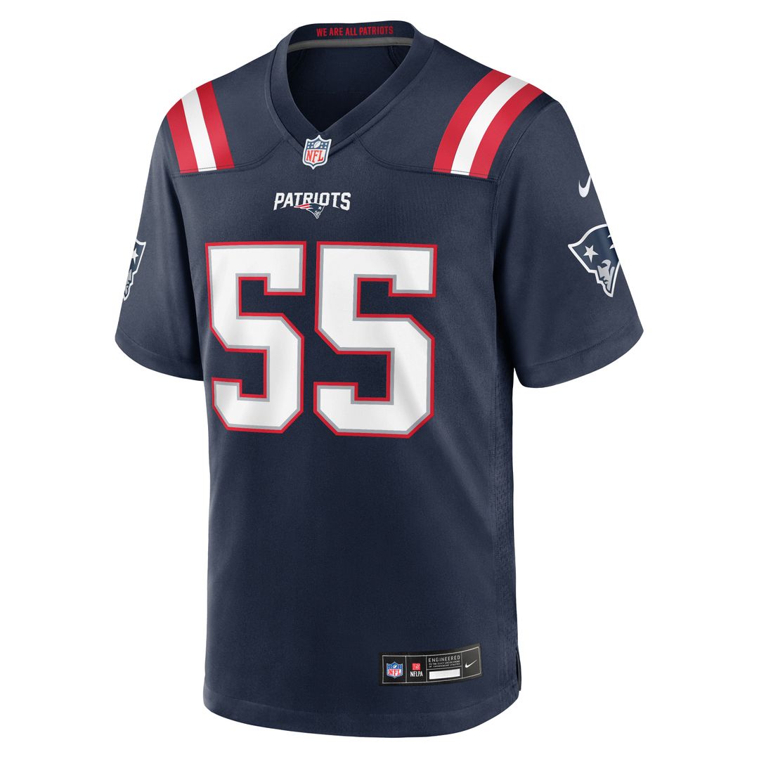 Jared Wilson New England Patriots Nike Navy Team Game Jersey