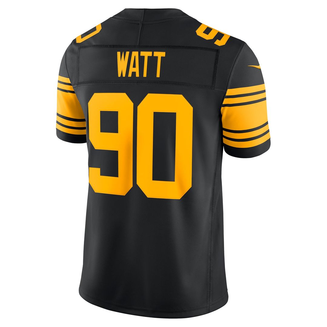 T.J. Watt Pittsburgh Steelers Nike Black Alternate Vapor F.U.S.E. Stitched Limited Jersey