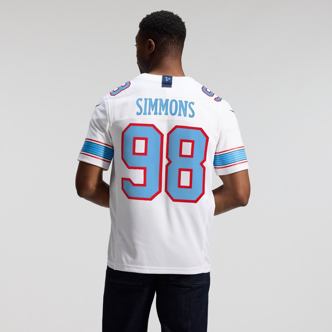 Jeffery Simmons Tennessee Titans Nike White Vapor F.U.S.E. Stitched Limited Jersey