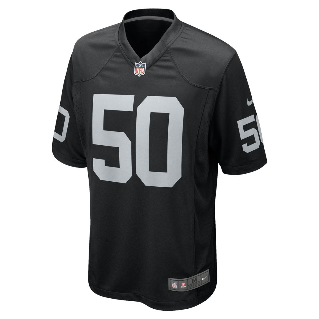 Jacob Bobenmoyer Las Vegas Raiders Nike Black Game Player Jersey
