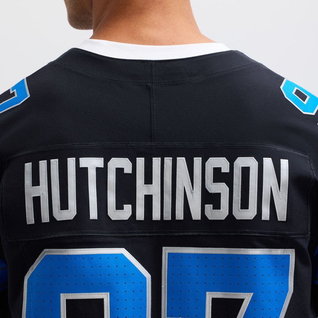 Aidan Hutchinson Detroit Lions Nike Black Alternate Vapor F.U.S.E. Elite Jersey