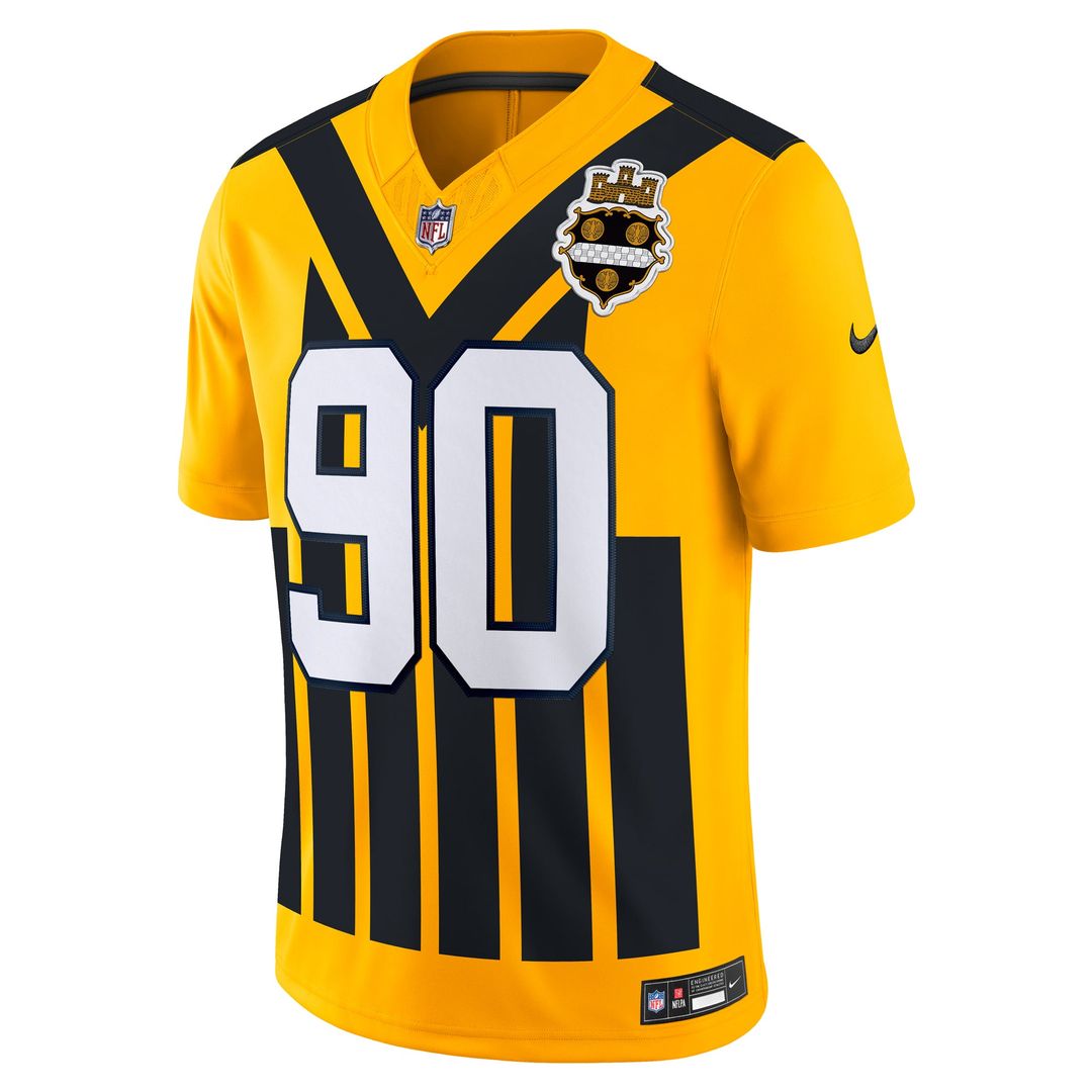 T.J. Watt Pittsburgh Steelers Nike Gold Alternate Vapor F.U.S.E. Limited Jersey