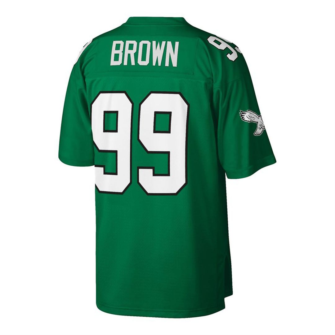 Jerome Brown Philadelphia Eagles Mitchell & Ness Kelly Green Big & Tall 1990 Retired Player Replica Jersey