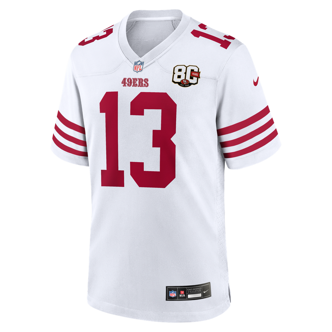 Brock Purdy San Francisco 49ers Nike Scarlet 80th Anniversary Game Jersey