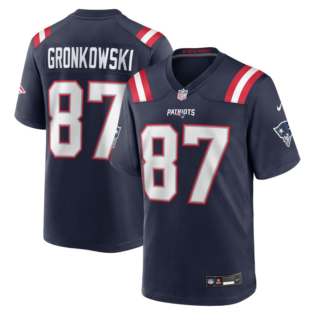 Rob Gronkowski New England Patriots Nike Navy Team Retired Player Game Jersey