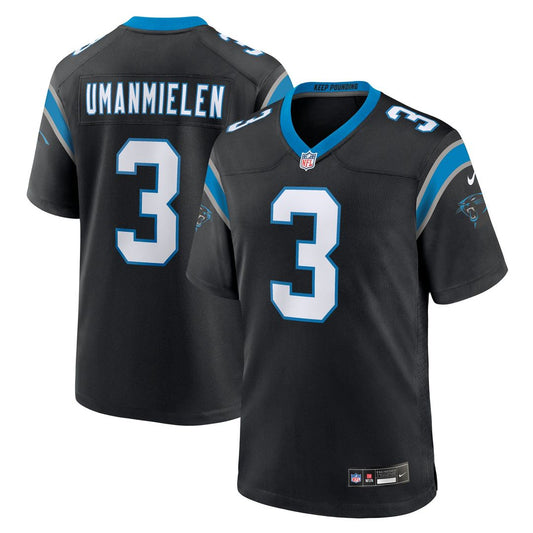 Princely Umanmielen Carolina Panthers Nike Black Team Game Jersey
