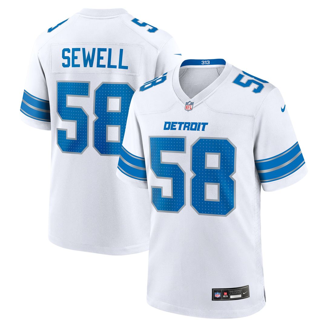 Penei Sewell Detroit Lions Nike Blue Game Jersey